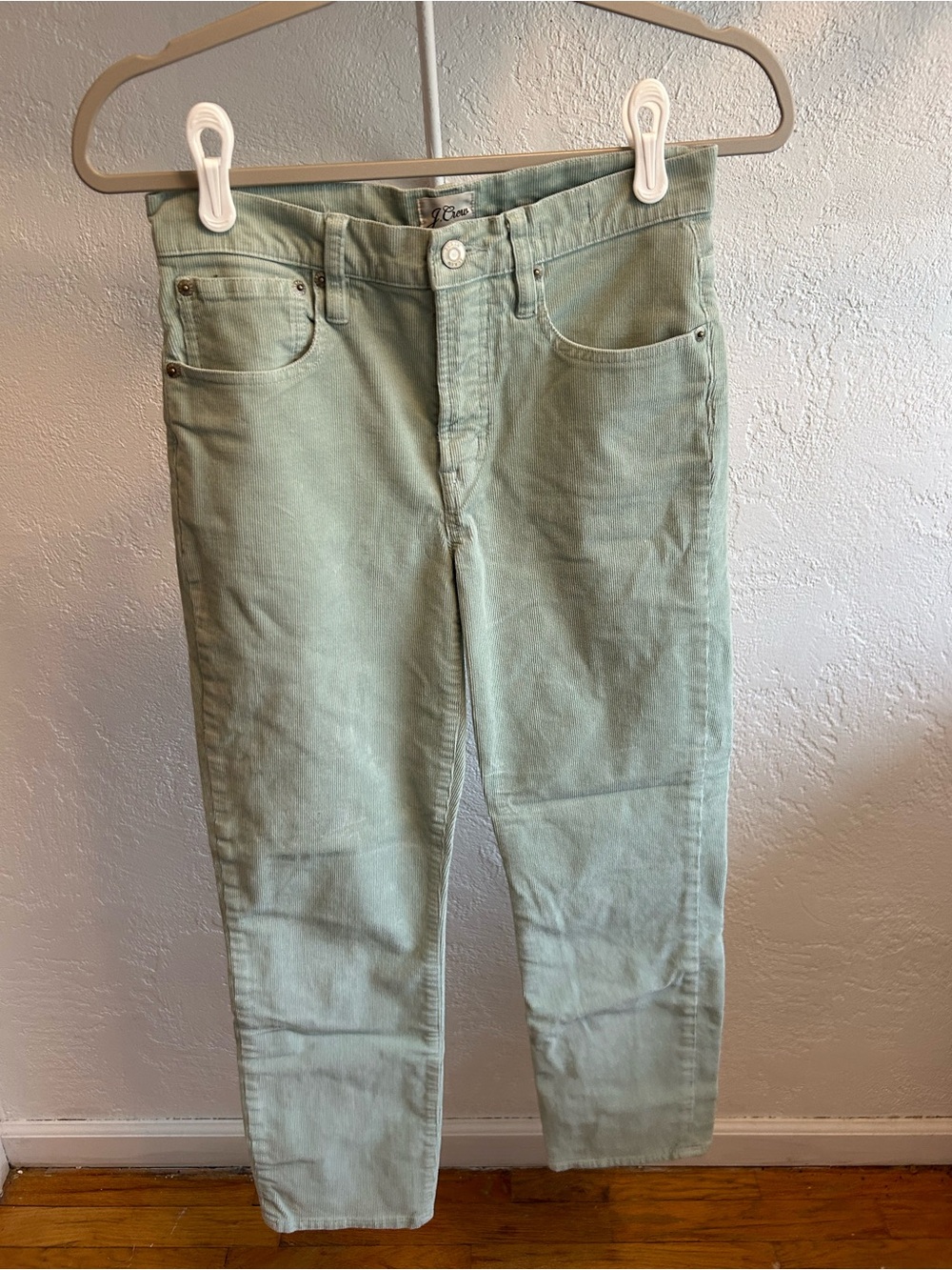 J. Crew Pale Mint Corduroy Pants